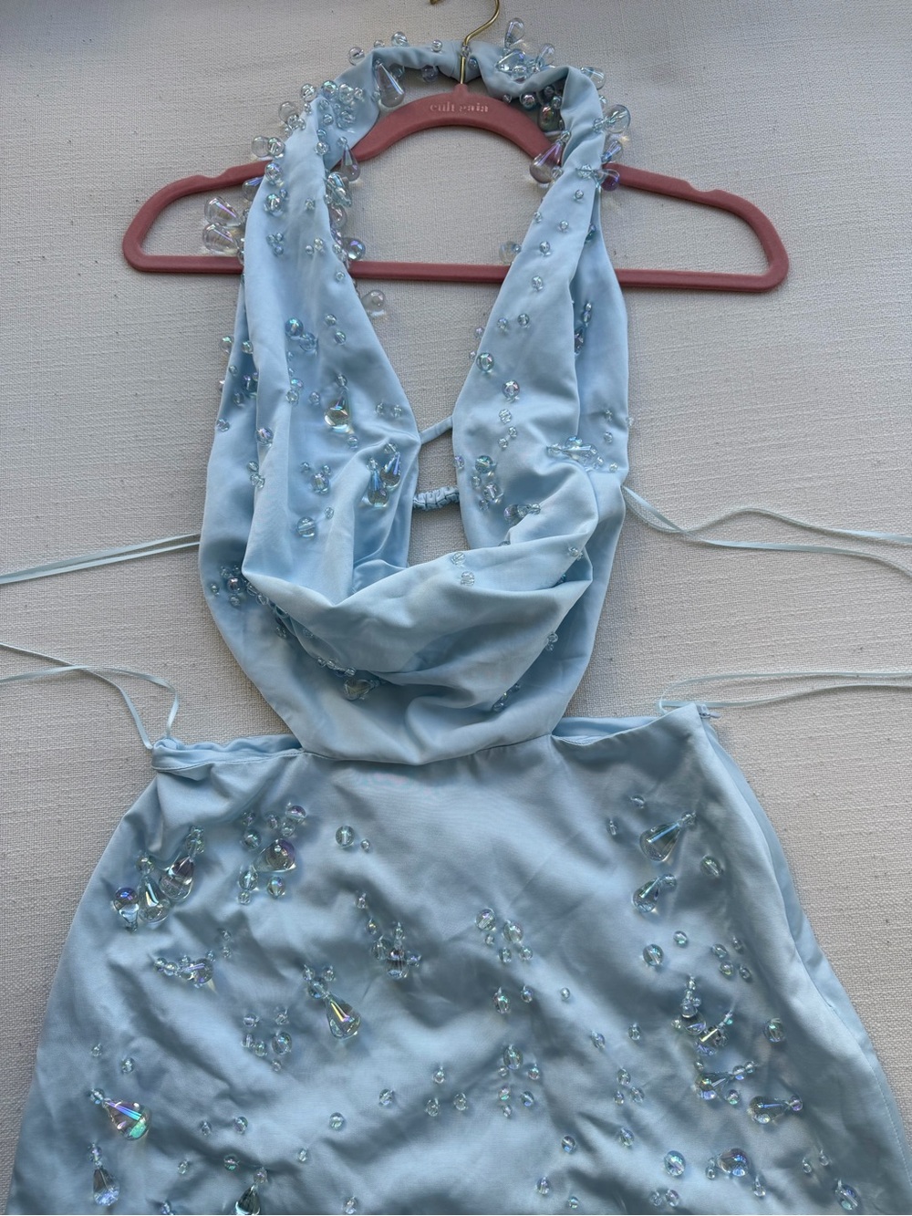 Cult Gaia Issey dress - Crystal Embellished Mini Dress in Breeze - Picture 9 of 12